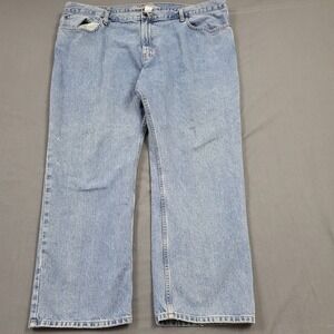 Eddie Bauer Mens Jeans‎ 46x30 Light Wash Straight Leg Denim Pants
